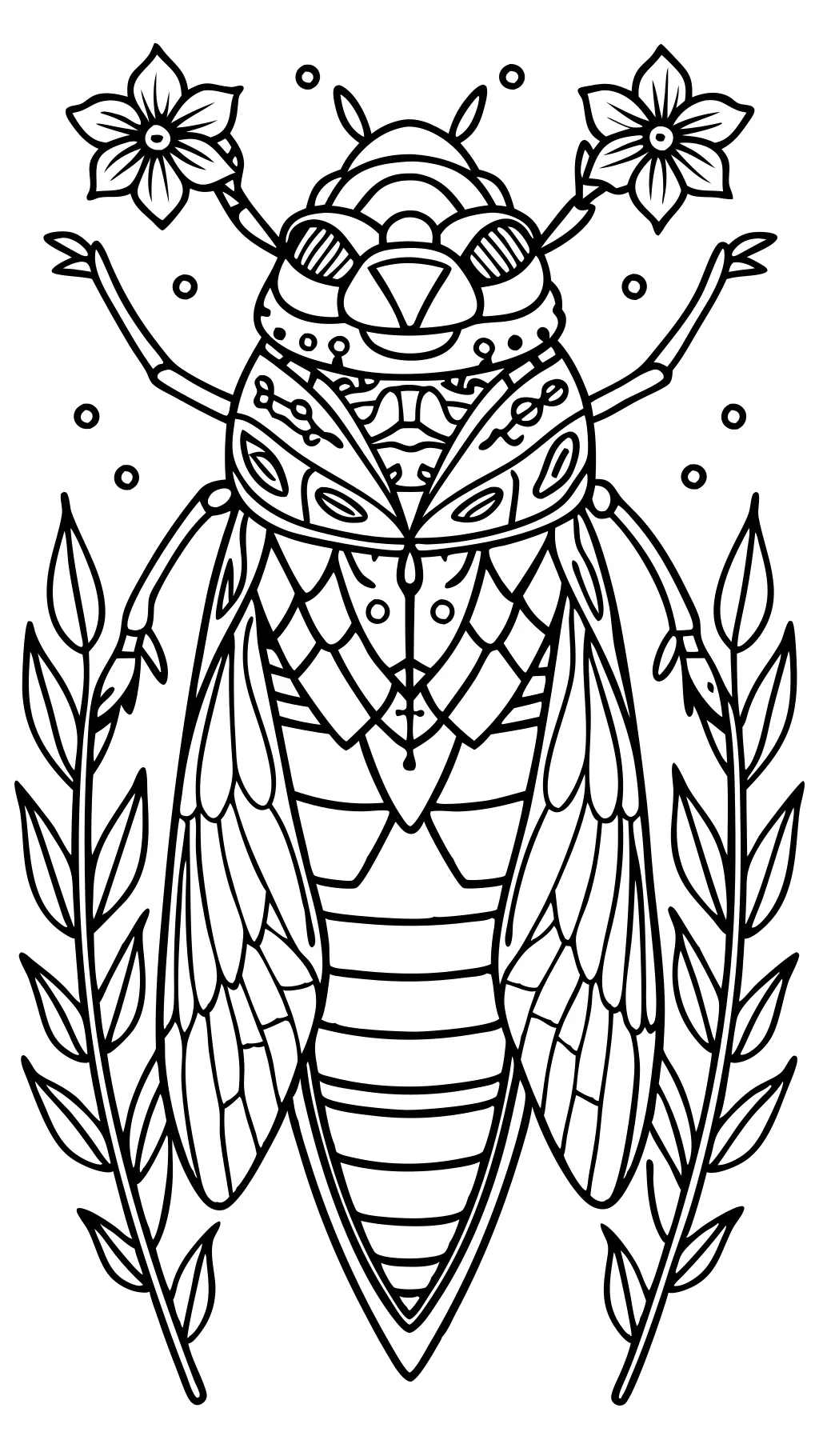 cicada coloring page